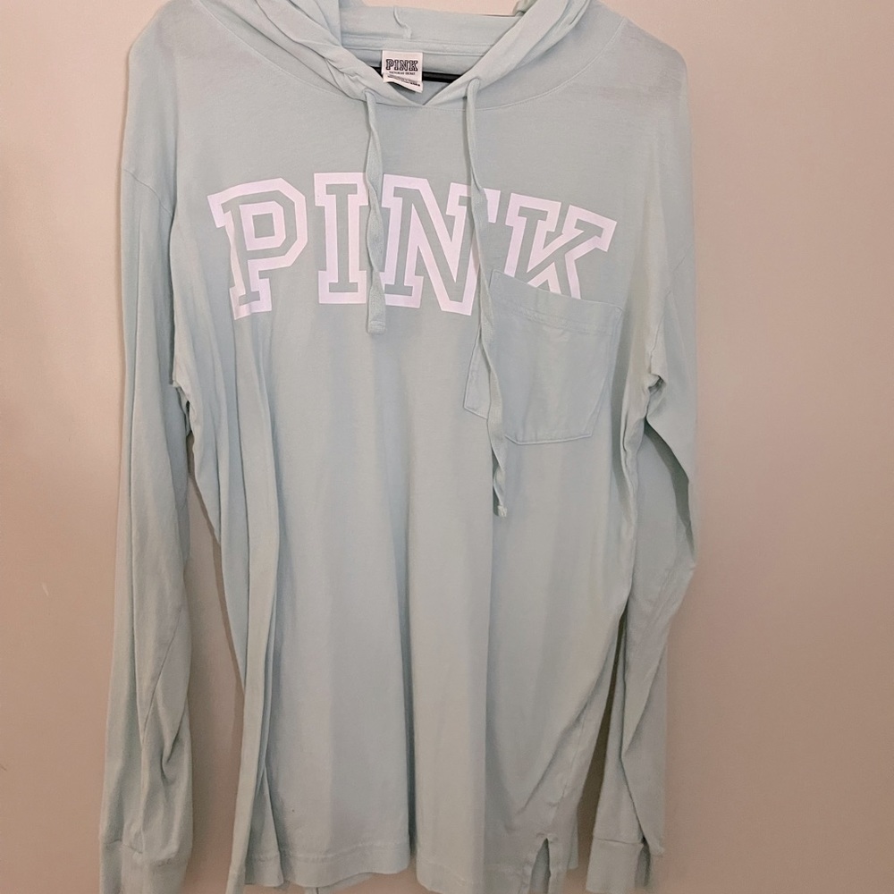 pink hooded tee
